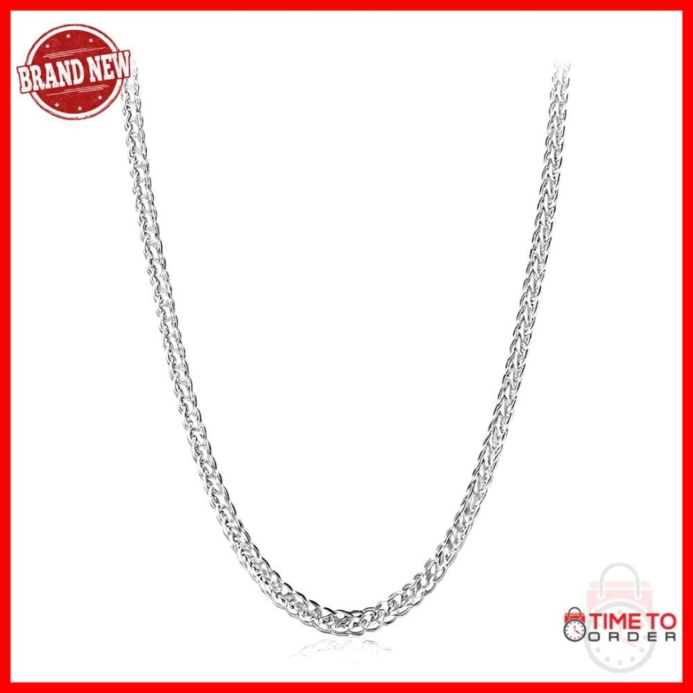 Sterling Silver Foxtail Chain Necklace 16-30" Lobster Clasp Layering